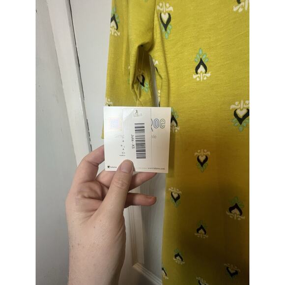 LulaRoe Yellow Body-con Comfy Core Julia Dress Size XS Fast Shipping NWT - Picture 4 of 9